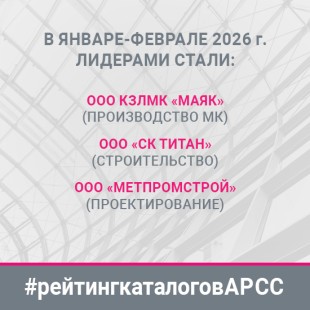 Рейтинг каталогов АРСС за январь-февраль 2026 года