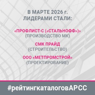 Рейтинг каталогов АРСС за март 2026 года