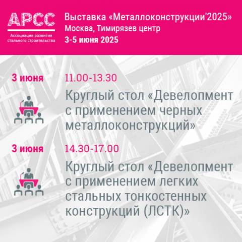 АРСС проведет два круглых стола на международной выставке «Металлоконструкции 2025»